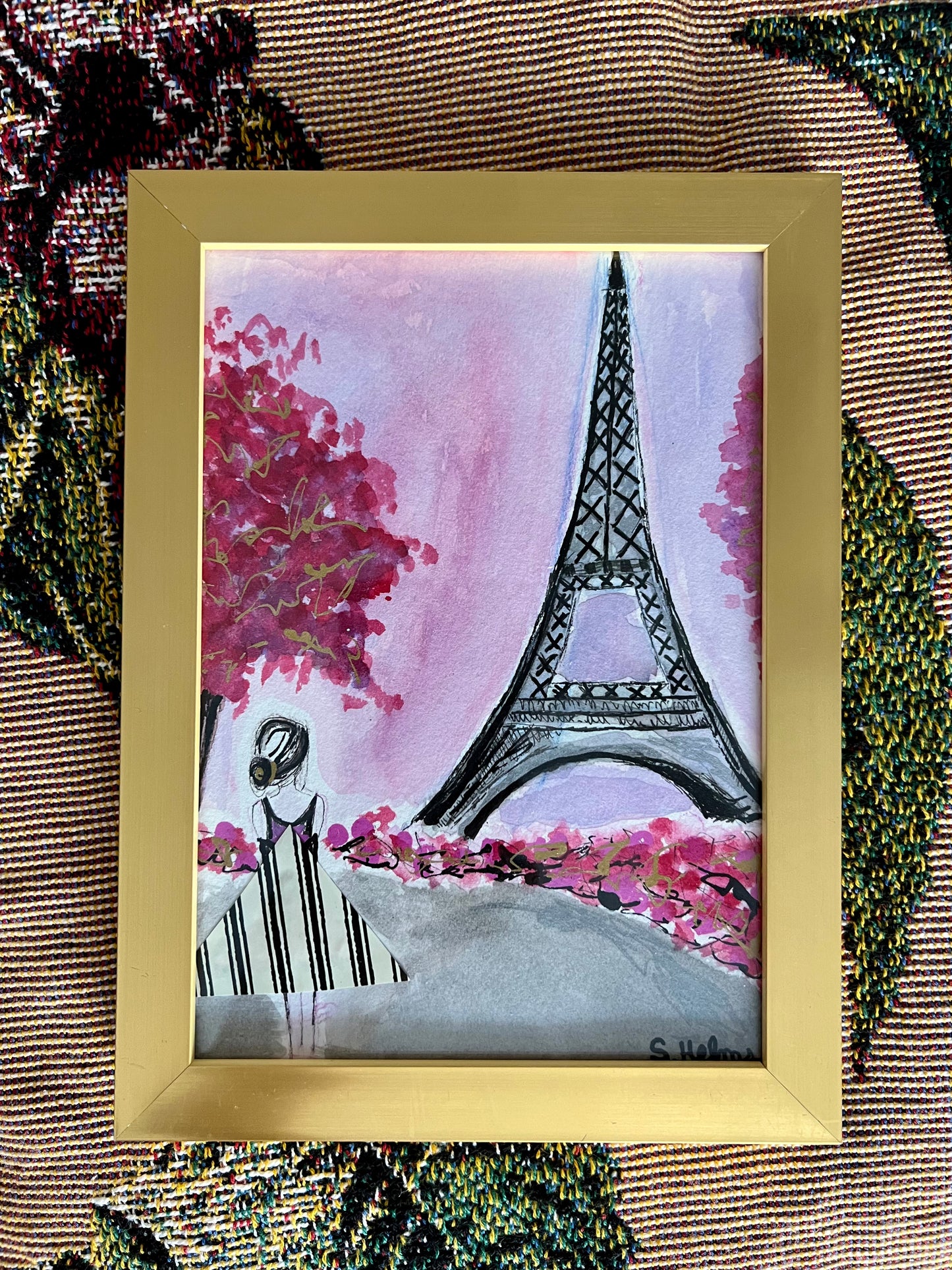 An Afternoon Stroll in Paris | 5x7 Gold Frame