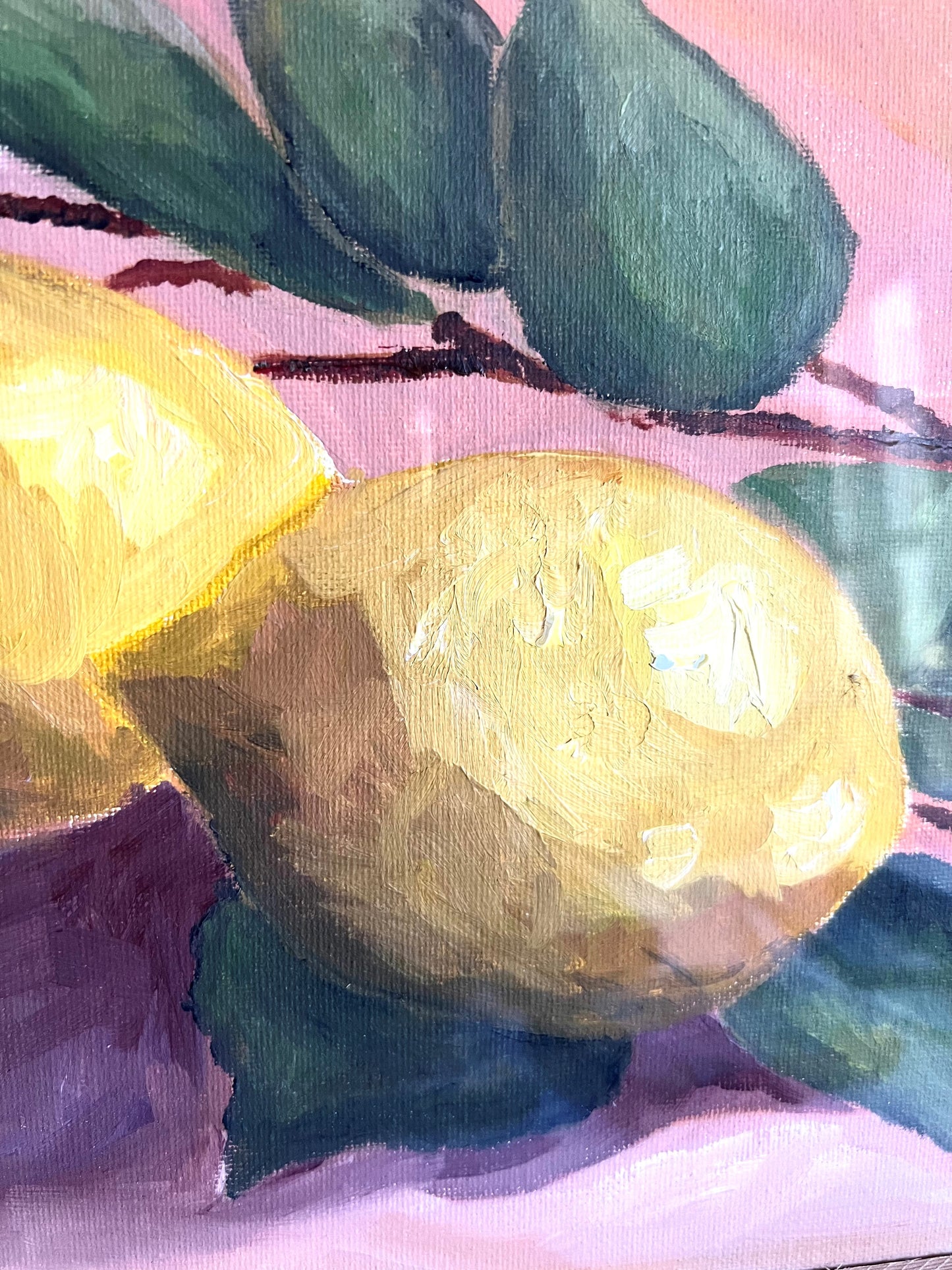 Lemon Tablescape | Oil | 12x16 in a 14.5x18.5 Frame